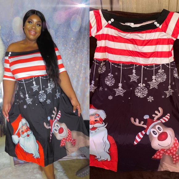 plus size christmas themed dresses